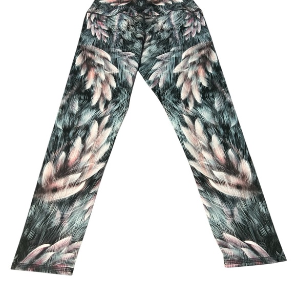 EVCR Evolution & Creation Feather Print Yoga Leggings Medium - Picture 7 of 10